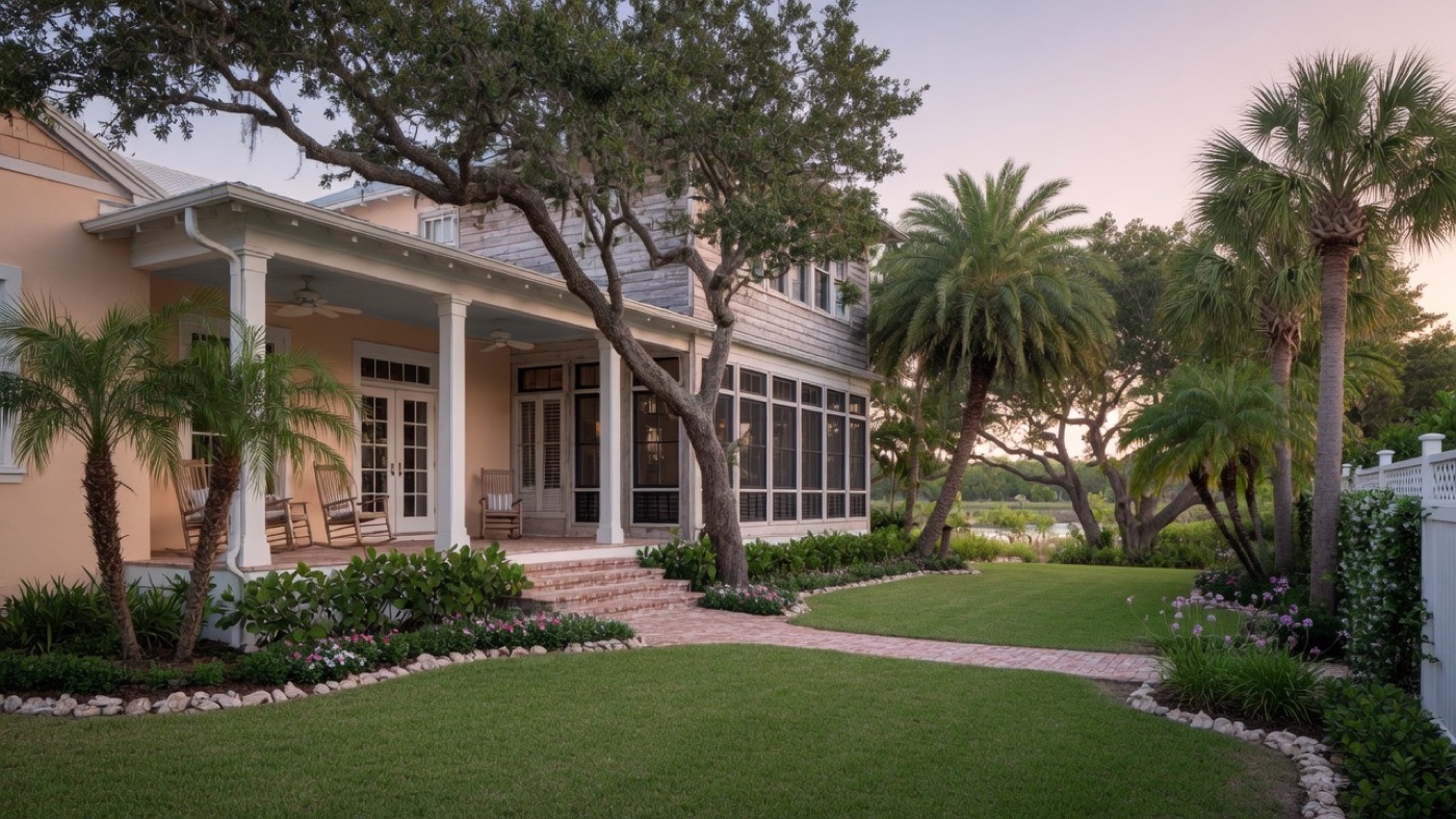 Belleair Beach Estate — Rear garden