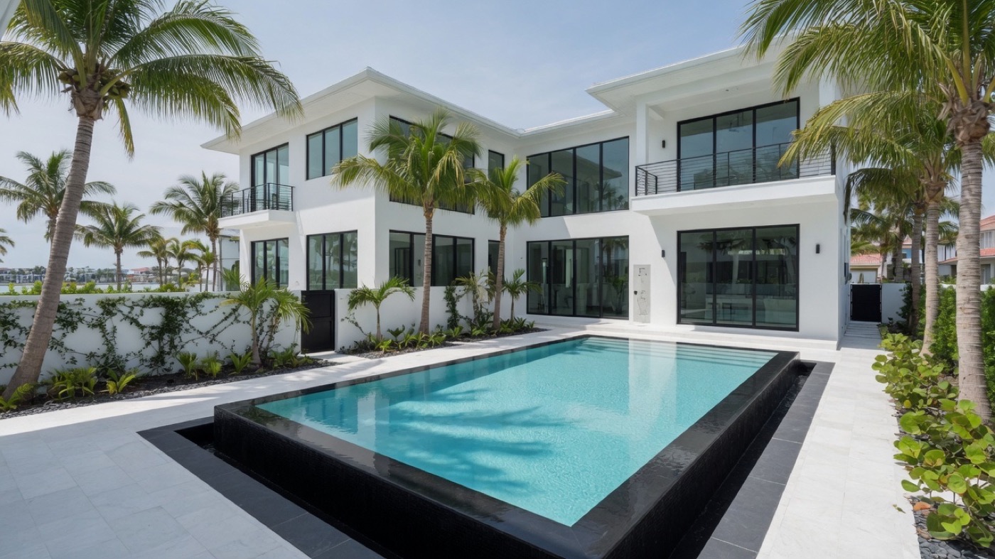 Clearwater Beach Modern — Pool courtyard